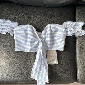 Saboskirt striped crop top